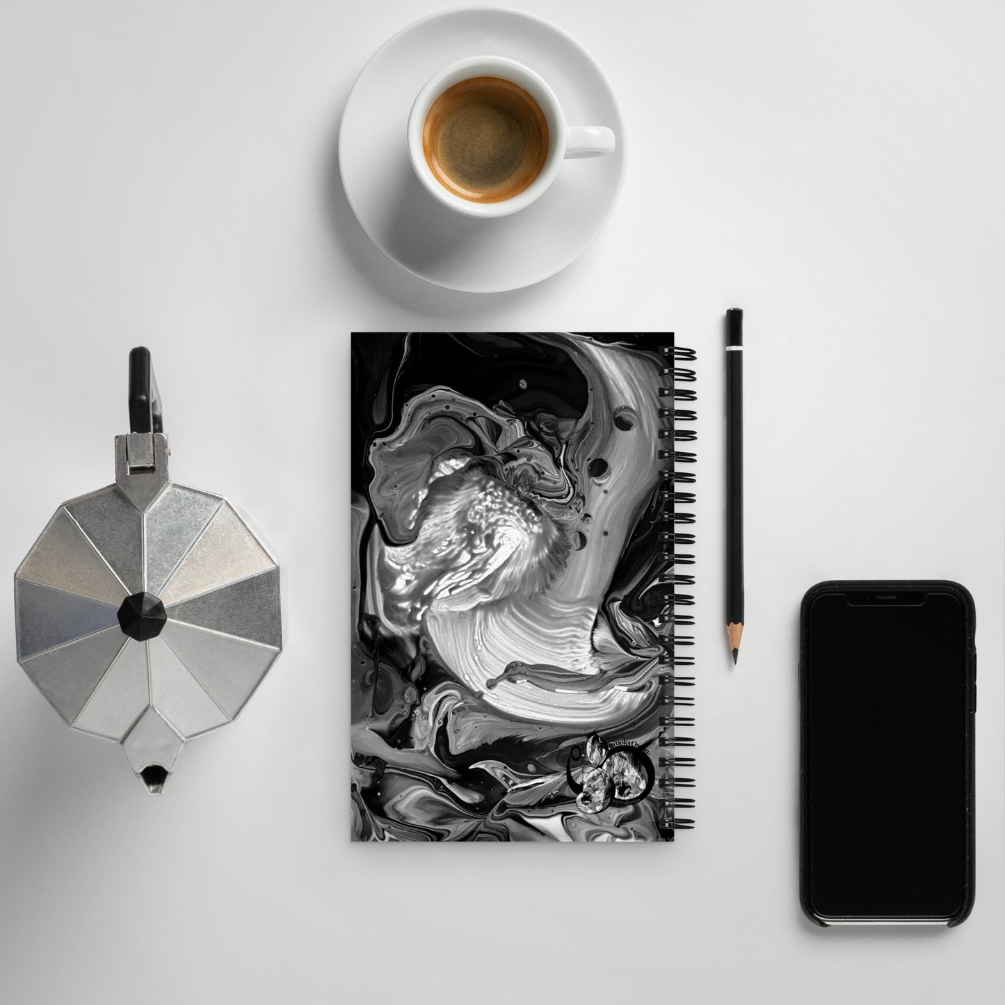 Spiral Notebook Ominous B/W