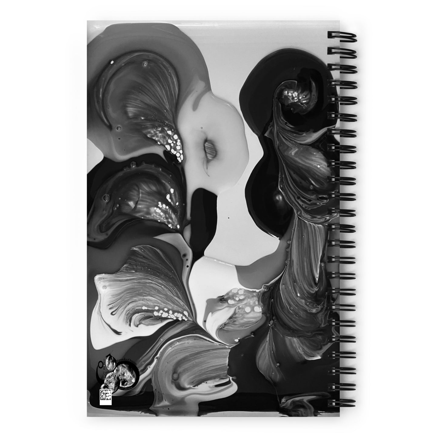 Spiral Notebook Melts B/W