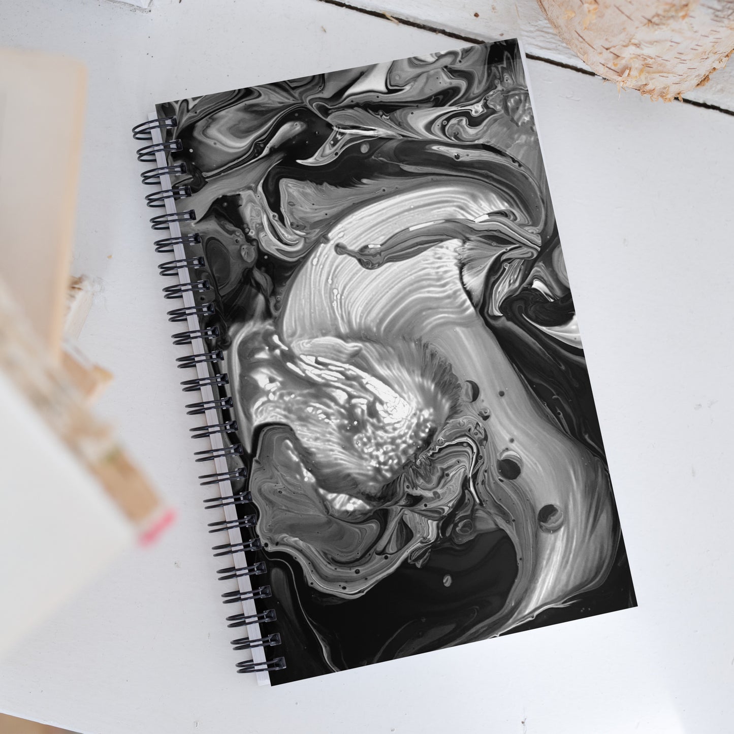 Spiral Notebook Ominous B/W