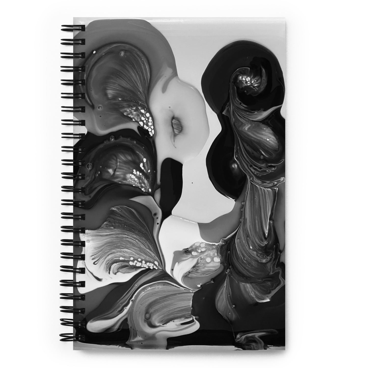 Spiral Notebook Melts B/W
